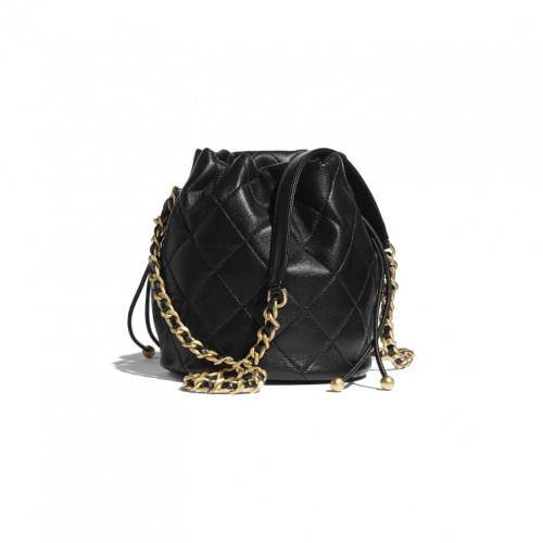 Túi Chanel Drawstring Shiny Lambskin 'Black' AS2390-B05101-94305 - Ảnh 3