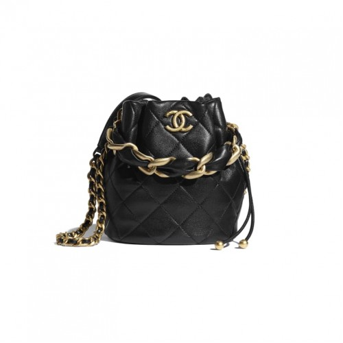 Túi Chanel Drawstring Shiny Lambskin 'Black' AS2390-B05101-94305 - Ảnh 2
