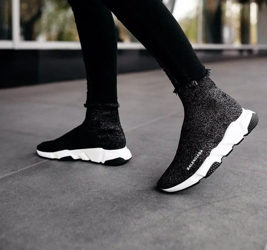 Alternative view of Giày Balenciaga Wmns Speed Trainer 'Scarpe Black' 530284 W0680 1000