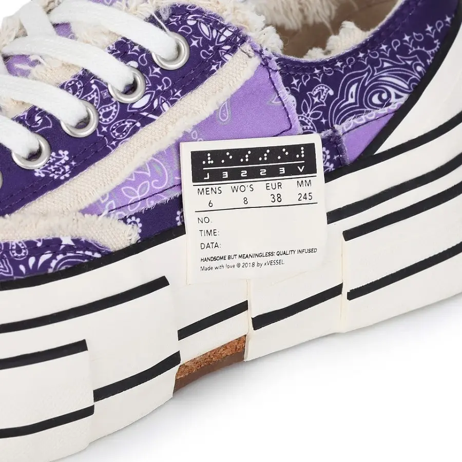 Giày xVESSEL G.O.P. Lows 'Violet Paisley' - Ảnh 4