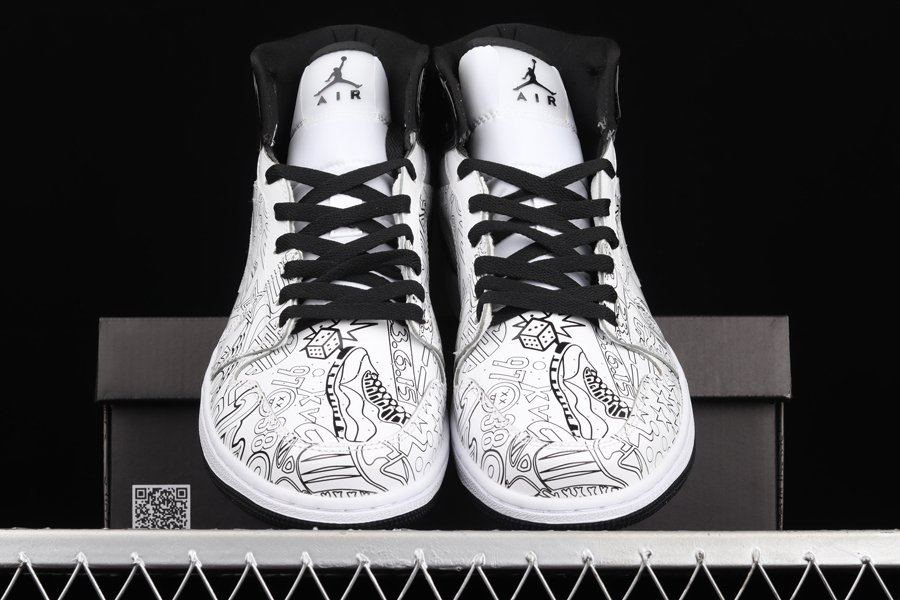 Giày Nike Air Jordan 1 Mid SE GS 'DIY' DC4099-100 - Ảnh 6