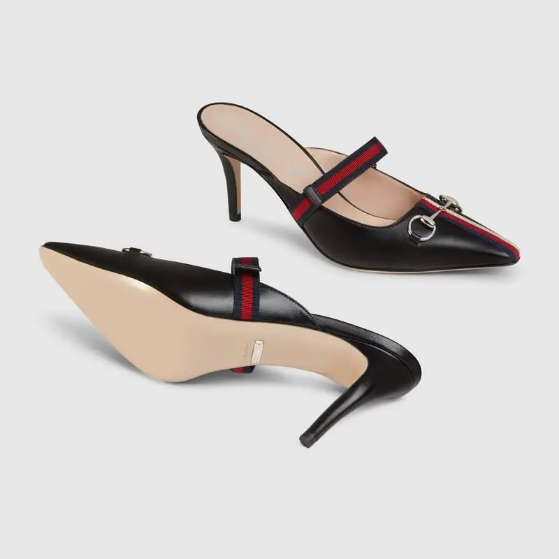 Alternative view of Giày Gucci Web Detail Mid Heel 549617-0HEX0-1094