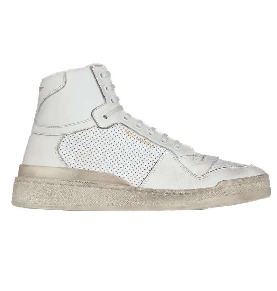 Giày Saint Laurent SL24 Mid-top 'White' 61061904LB09030
