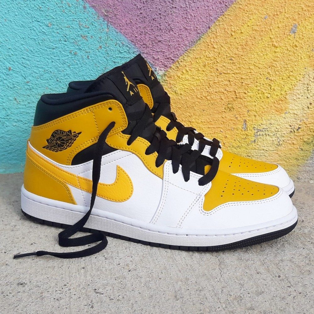 Giày Nike Air Jordan 1 Mid 'University Gold' 554724-170 - Ảnh 2