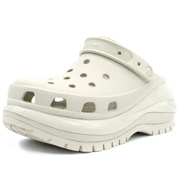 Dép Crocs Classic Mega Crush Clog Bone 207988-2Y2 - Ảnh 2