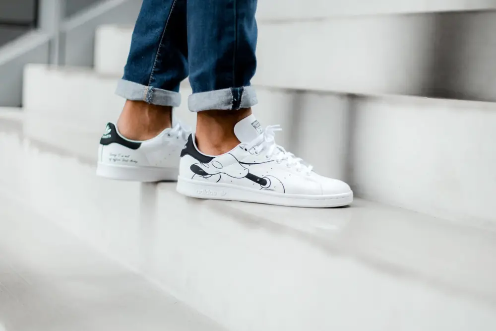 Giày Adidas Mickey Mouse x Stan Smith 'Black' FW2895 - Ảnh 6