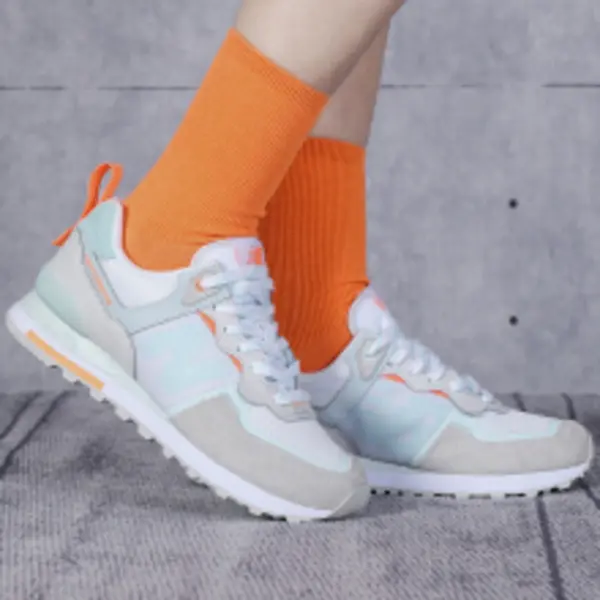 Giày New Balance Wmns 574 'White Teal Orange' WL574ISC - Ảnh 4