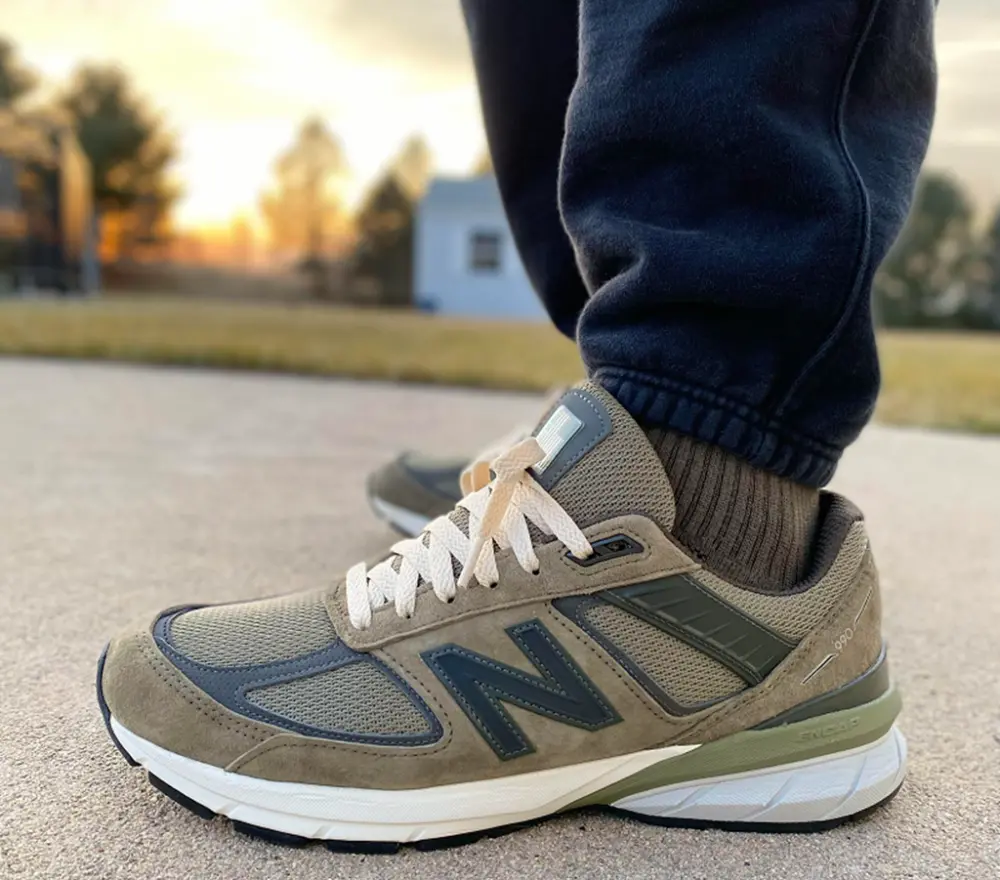 GIÀY NEW BALANCE 990v5 Made In USA 'Covert Green' M990AE5 - Ảnh 4