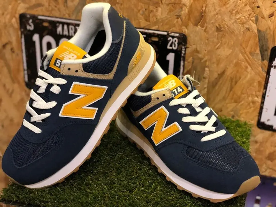 Giày New Balance 574 'Navy Yellow' ML574SPF - Ảnh 4
