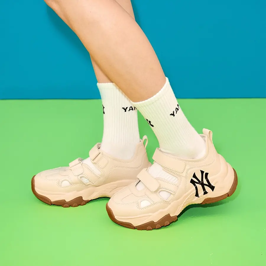 Dép MLB New York Yankees 'Cream' 3ASDCH133-50CRS - Ảnh 4