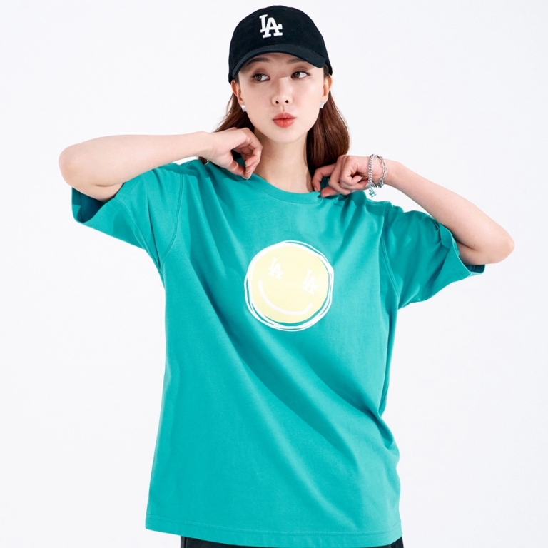 Áo MLB Smile LA Dodgers ‘Mint’ 3ATSL9023-07MTS - Ảnh 2