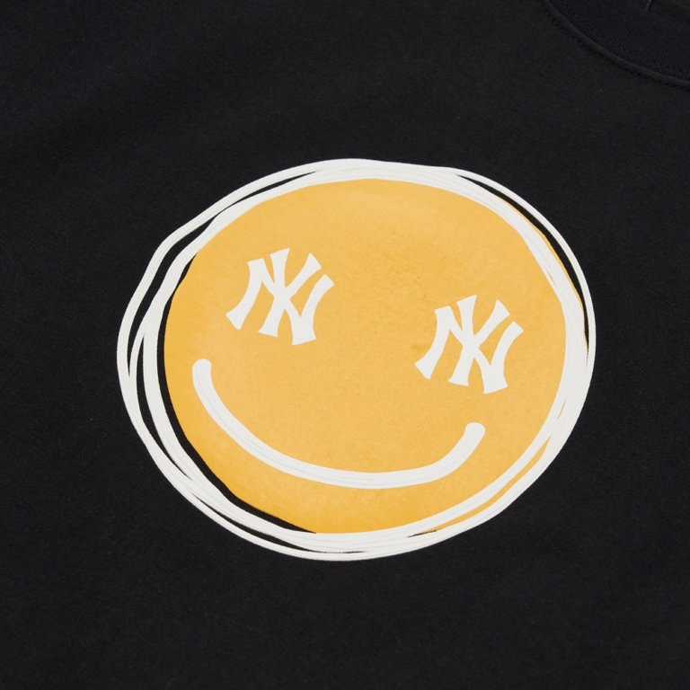 Áo MLB Smile New York Yankees ‘Black’ 3ATSL9023-50BKS - Ảnh 5