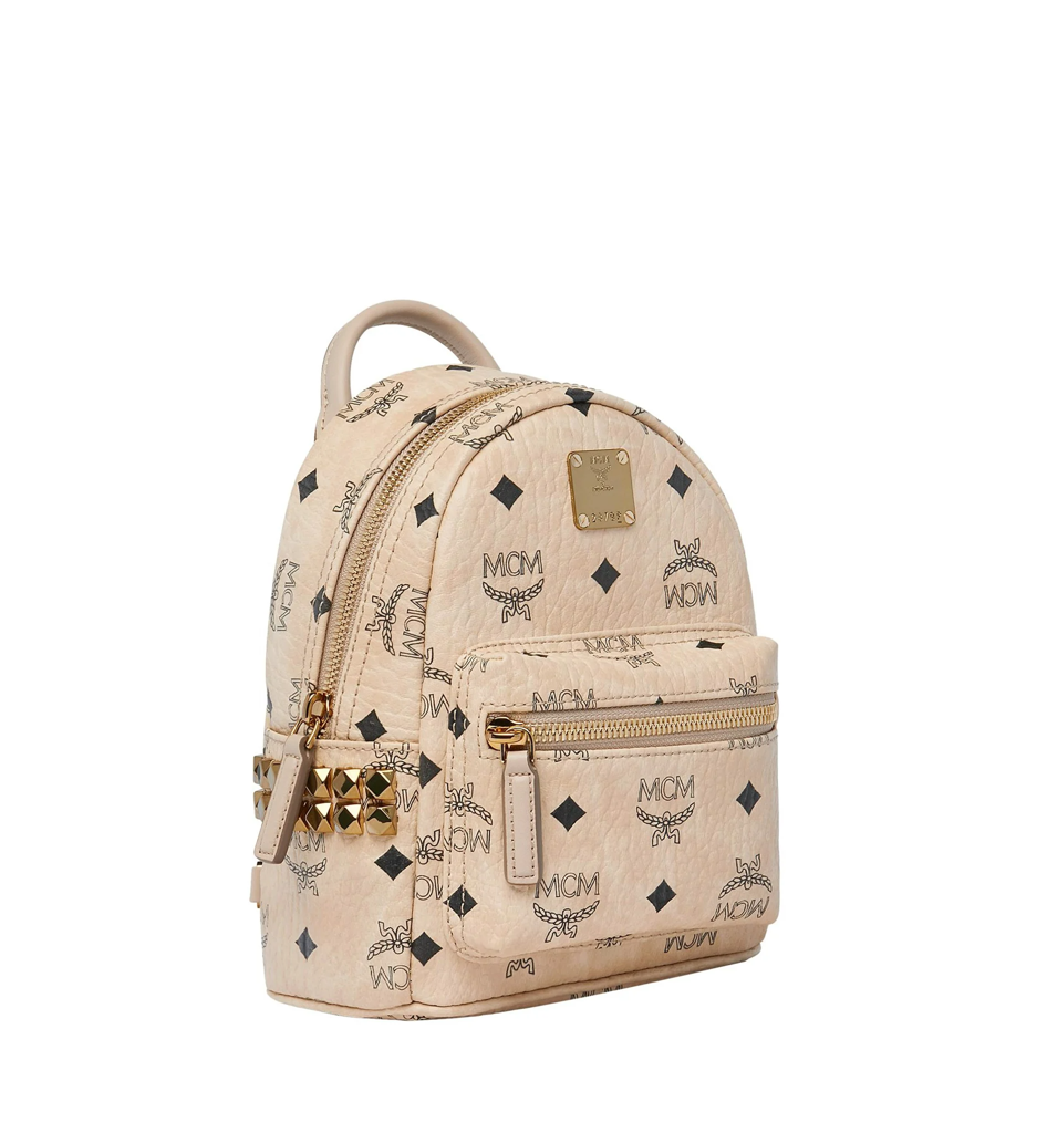 Balo MCM Stark Side Studs Bebe Boo Backpack In Visetos MMK6AVE92IG001 - Ảnh 5