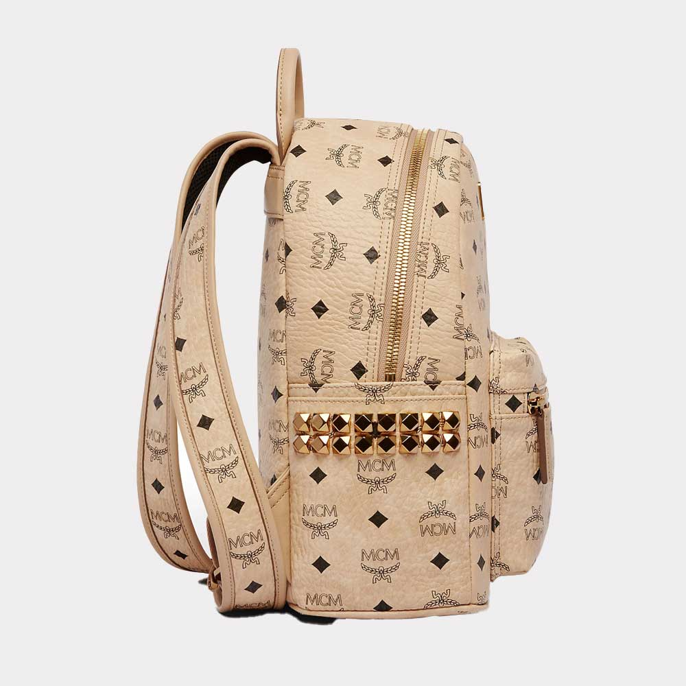 Balo MCM Stark Side Studs Backpack in Visetos 'Powder Pink' MMK6SVE37IG001 - Ảnh 4
