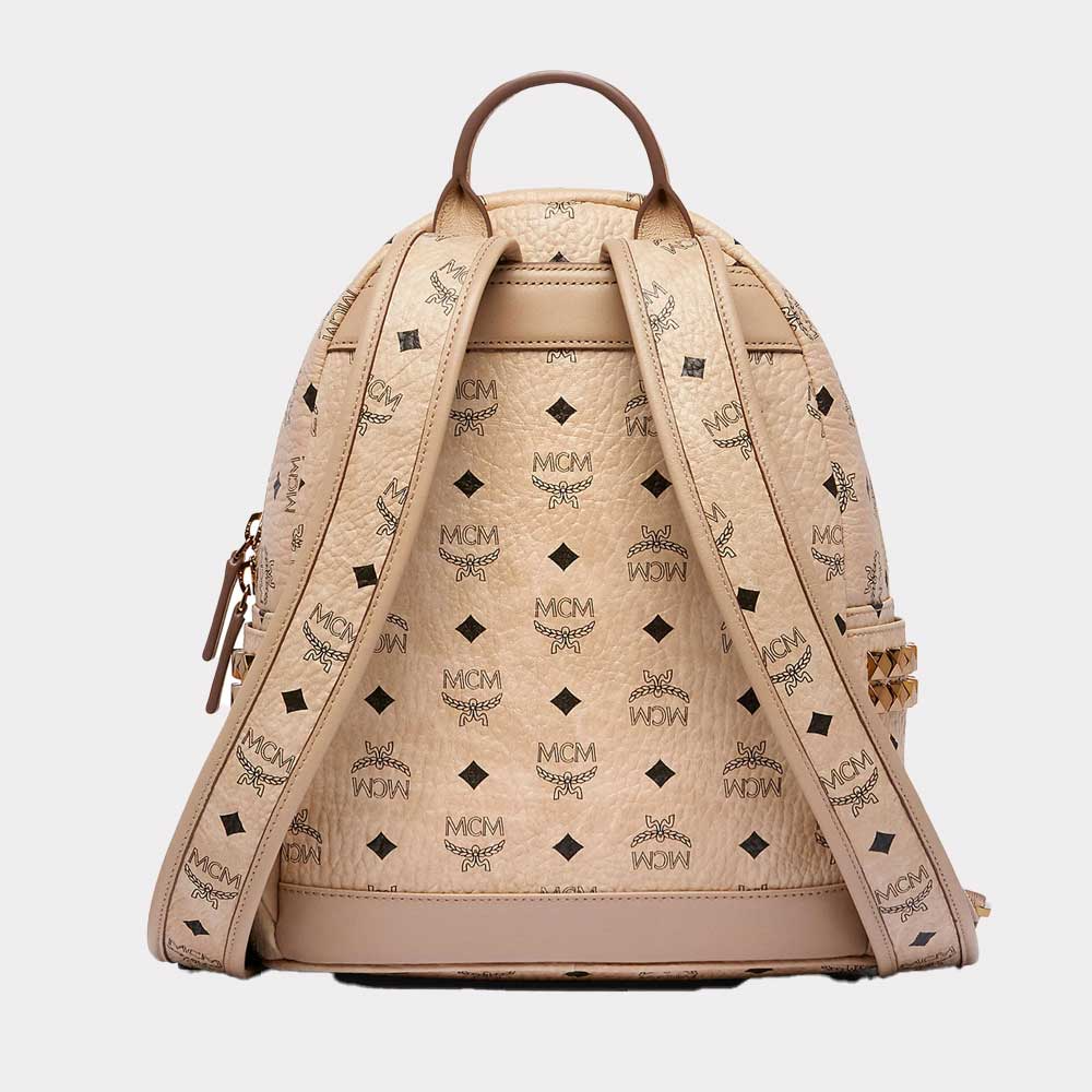 Balo MCM Stark Side Studs Backpack in Visetos 'Powder Pink' MMK6SVE37IG001 - Ảnh 3