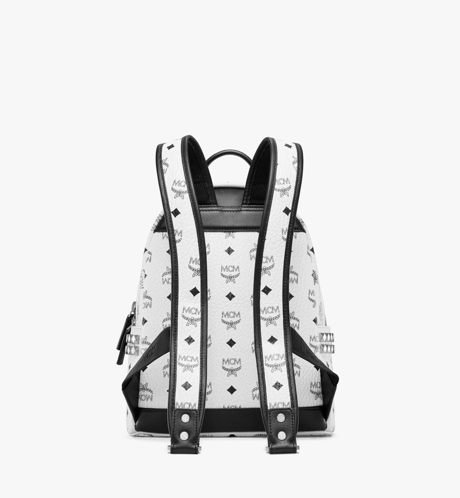 Balo MCM Stark Studs Backpack Visetos 'White' MMK6SVE37WT001 - Ảnh 4