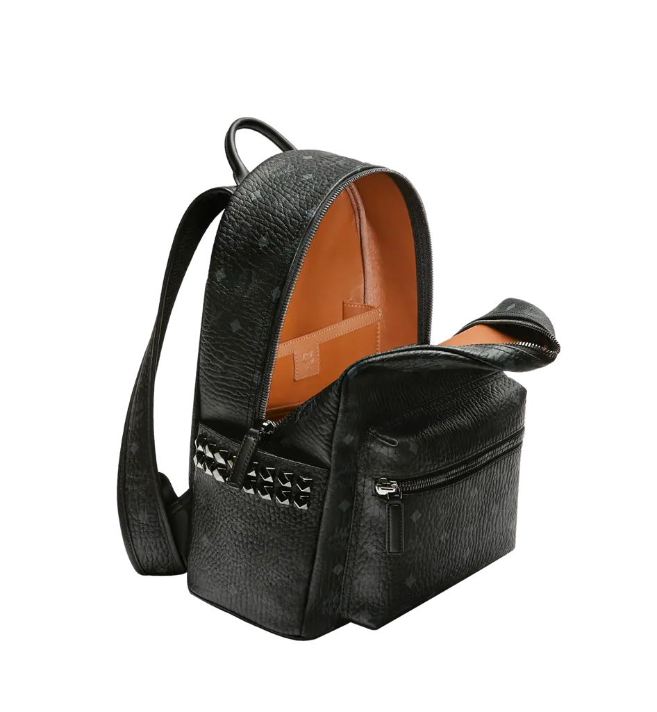 Balo MCM Stark Studs Backpack Visetos 'Black' MMK7AVE99BK001 - Ảnh 5