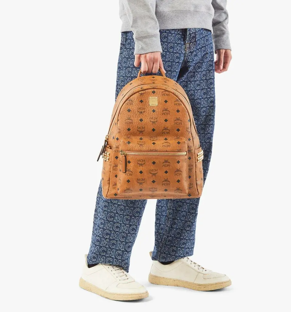 Balo MCM Stark Studs Backpack Visetos Cognac MMK7AVE99CO001 - Ảnh 3