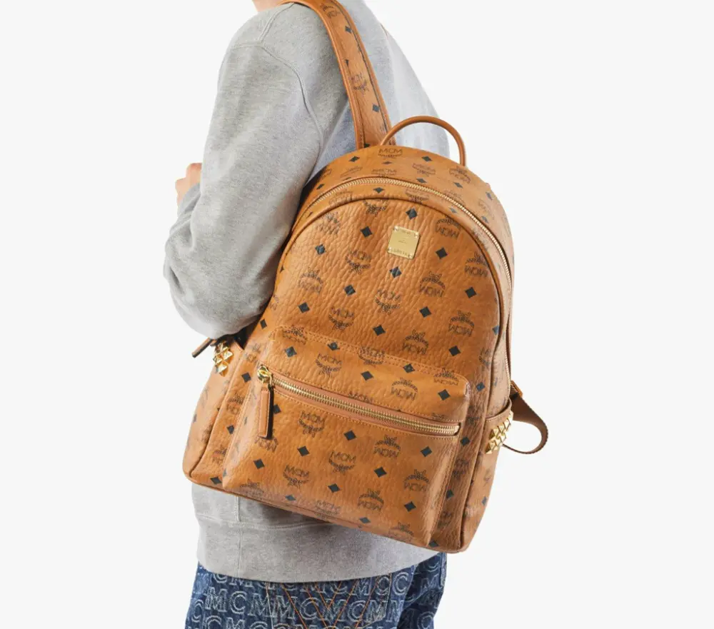 Alternative view of Balo MCM Stark Studs Backpack Visetos Cognac MMK7AVE99CO001
