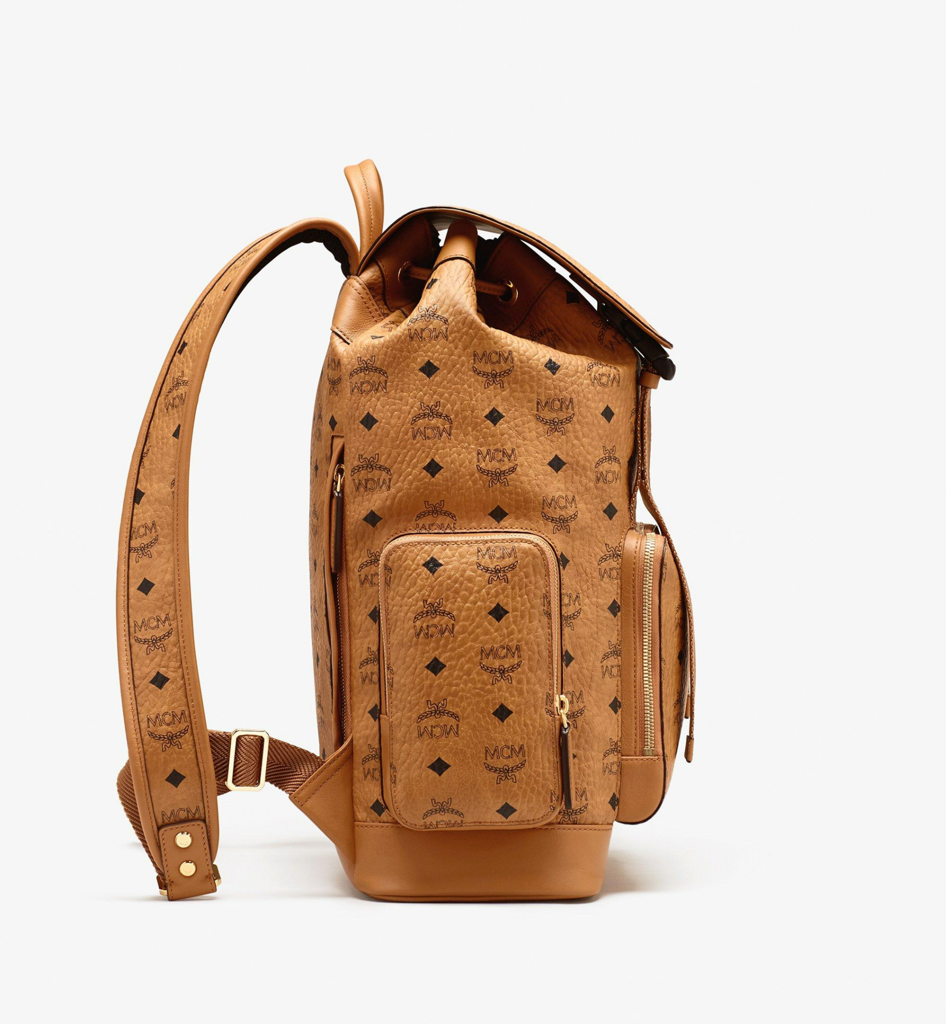 Balo MCM Brandenburg Backpack Visetos 'Cognac' MMKAABG02CO001 - Ảnh 3