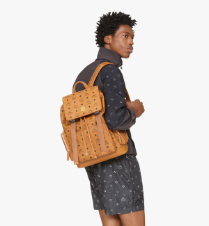Alternative view of Balo MCM Brandenburg Backpack Visetos 'Cognac' MMKAABG02CO001