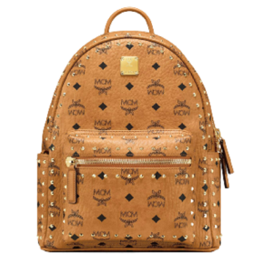 Balo MCM Stark Backpack Studded Visetos Cognac MMKAAVE01CO001