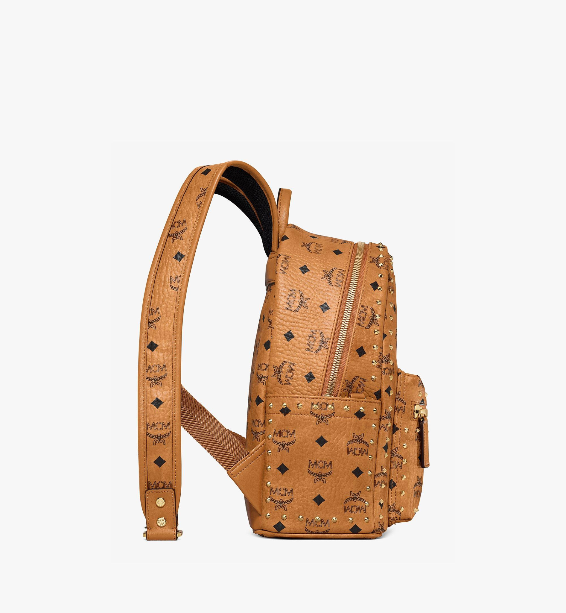 Balo MCM Stark Backpack Studded Visetos Cognac MMKAAVE01CO001 - Ảnh 4