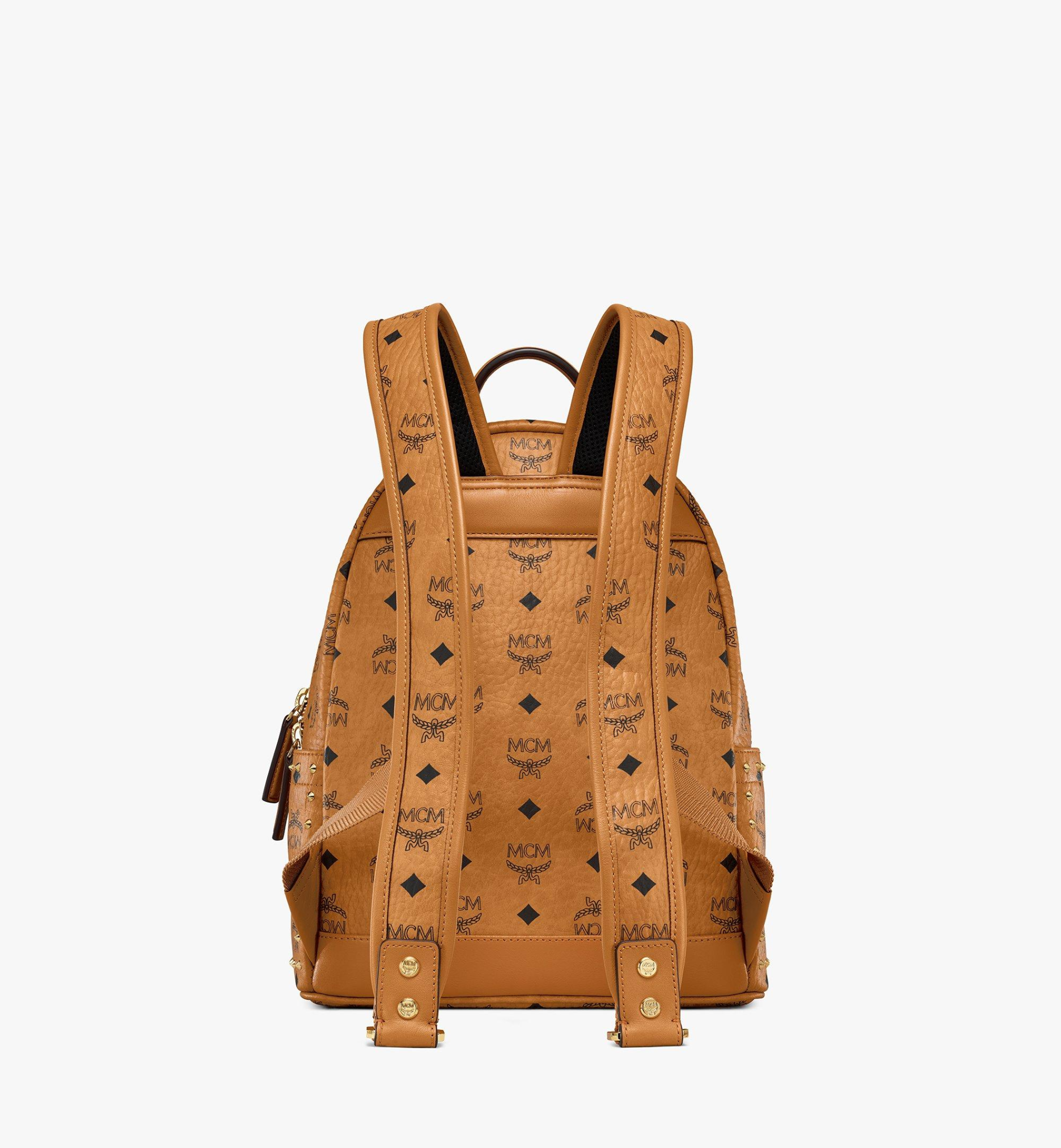 Balo MCM Stark Backpack Studded Visetos Cognac MMKAAVE01CO001 - Ảnh 3