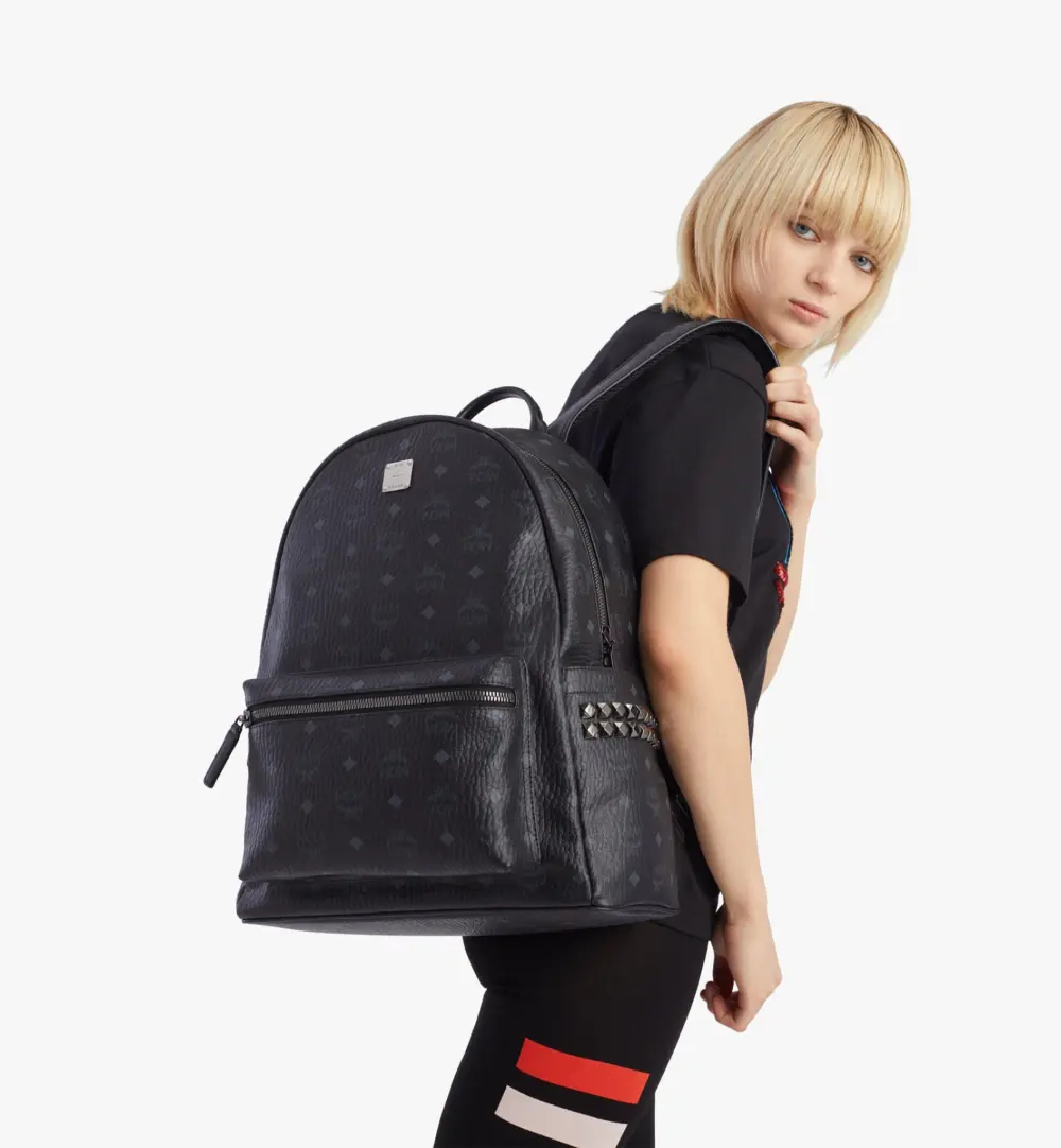 Balo MCM Stark Side Studs Backpack in Visetos MMKAAVE09BK001 - Ảnh 4