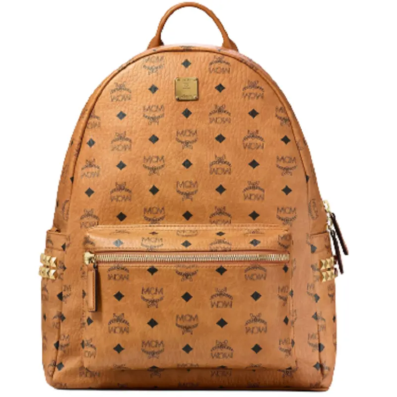Balo MCM Stark Studs Backpack Visetos 'Cognac' MMKAAVE09CO001