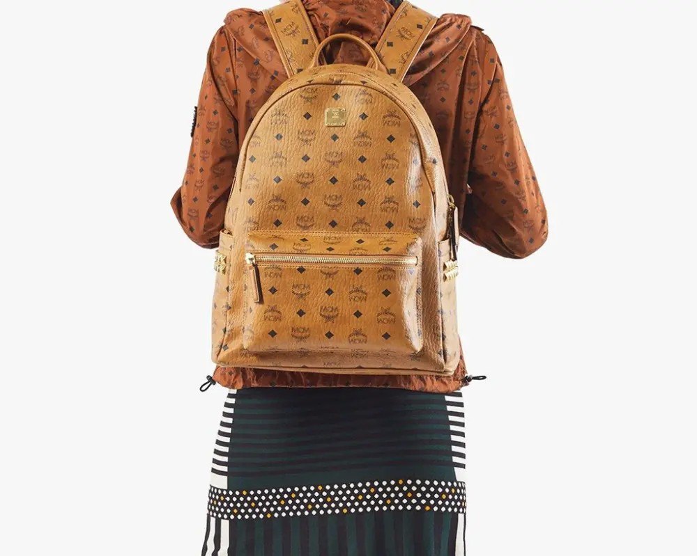 Alternative view of Balo MCM Stark Studs Backpack Visetos 'Cognac' MMKAAVE09CO001