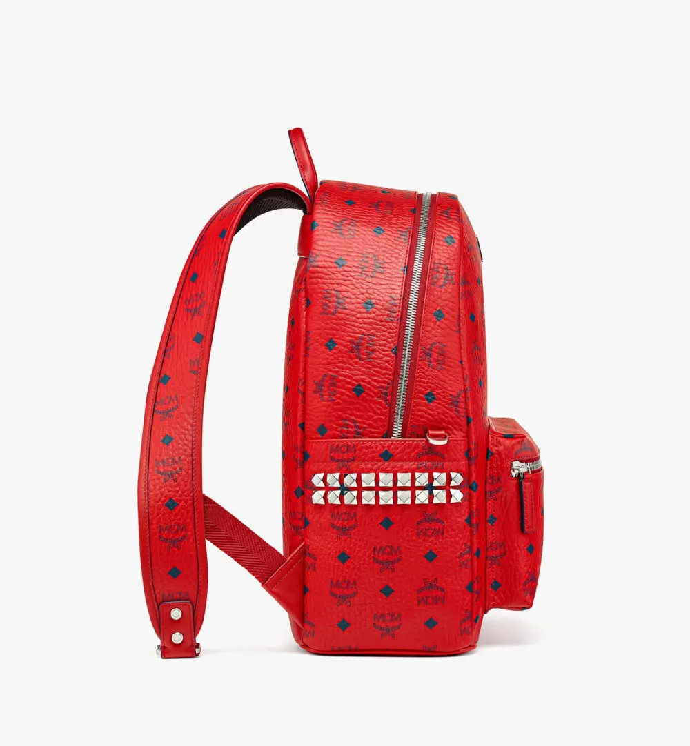 Alternative view of Balo MCM Stark Side Studs Backpack in Visetos MMKAAVE09XC001