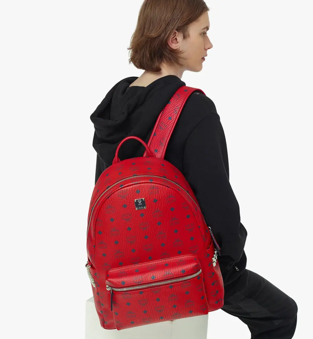 Balo MCM Stark Side Studs Backpack in Visetos MMKAAVE09XC001 - Ảnh 5