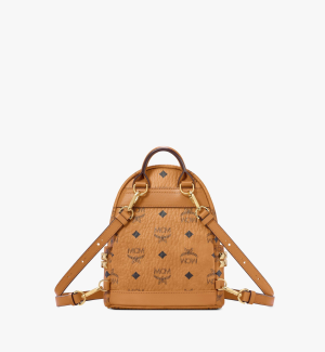 Alternative view of Balo MCM Stark Studs Backpack Visetos Cognac MMKAAVE13CO001