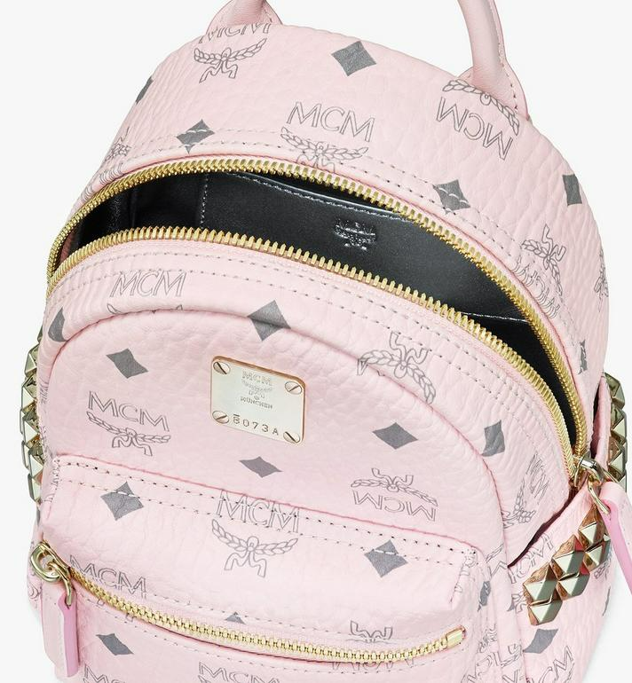 Balo MCM Stark Studs Backpack Visetos 'Pink' MMKAAVE13QH001 - Ảnh 5