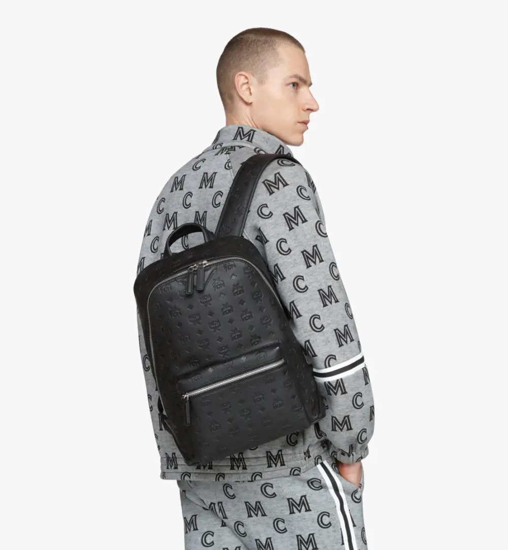 Balo MCM Neo Duke Backpack in Monogram Leather MMKASDK01BK001 - Ảnh 4