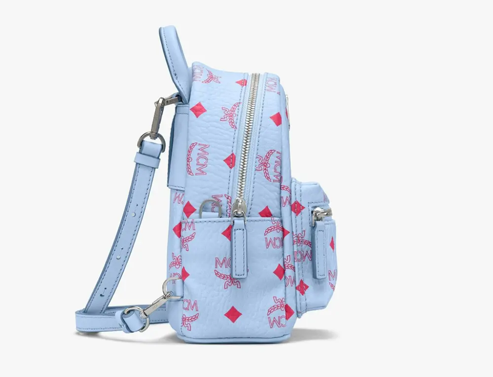 Balo MCM Stark Backpack Visetos 'Blue' MMKASVE14H2001 - Ảnh 4