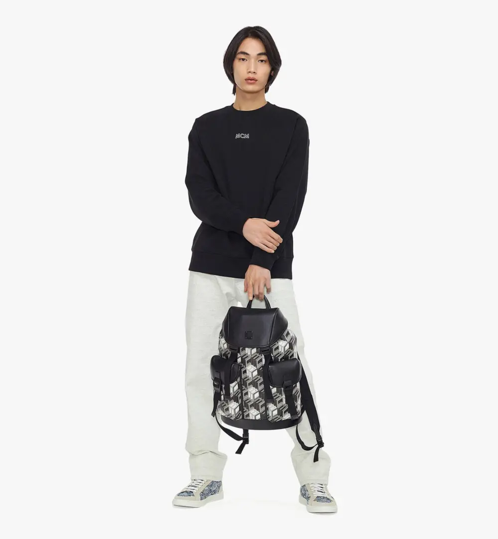 Balo MCM Brandenburg Monogram Canvas MMKBACK07BW001 - Ảnh 4
