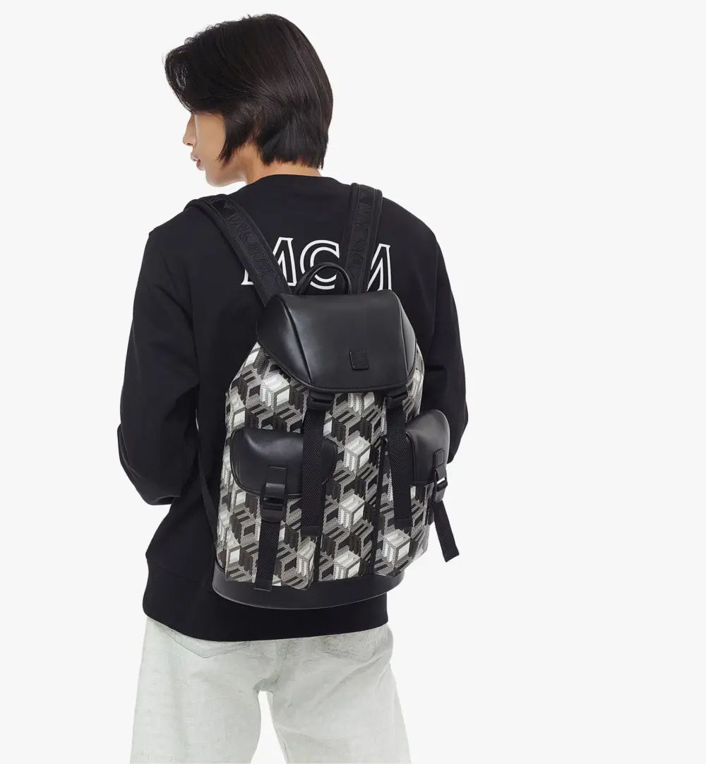 Balo MCM Brandenburg Monogram Canvas MMKBACK07BW001 - Ảnh 5