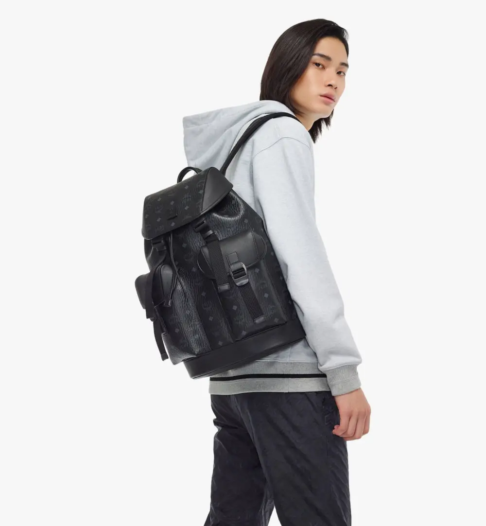 Balo MCM Brandenburg Backpack Black MMKCSBG02BK001 - Ảnh 5