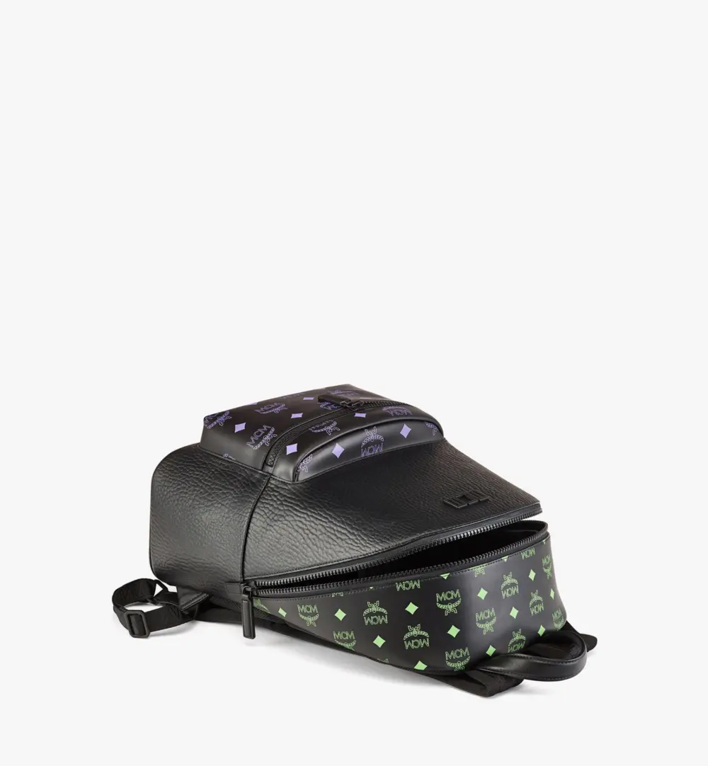 Balo MCM Stark Splash Logo Leather Black MMKCSSX02U6001 - Ảnh 3