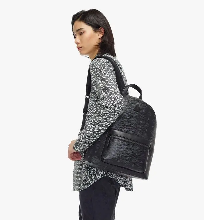 Balo MCM Stark Backpack in Visetos MMKCSVE01BK001 - Ảnh 4