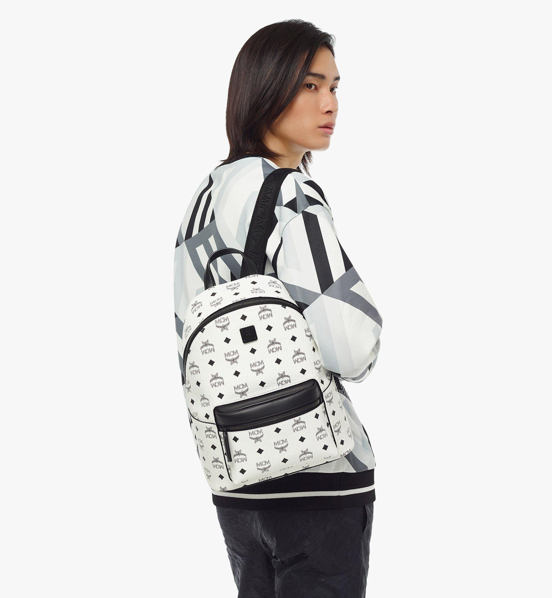 Balo MCM Stark Backpack in Visetos MMKCSVE02WT001 - Ảnh 5