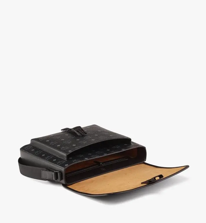 Túi MCM Klassik Messenger in Visetos 'Black' MMMCAKK02BK001 - Ảnh 3