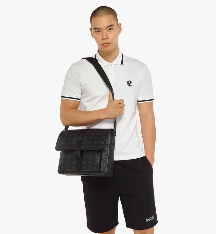Túi MCM Klassik Messenger in Visetos 'Black' MMMCAKK02BK001 - Ảnh 4