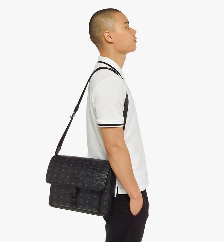 Túi MCM Klassik Messenger in Visetos 'Black' MMMCAKK02BK001 - Ảnh 5