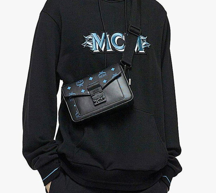 Túi MCM Millie Crossbody Splash Logo 'Black Blue' MMRBASX05H9001 - Ảnh 2