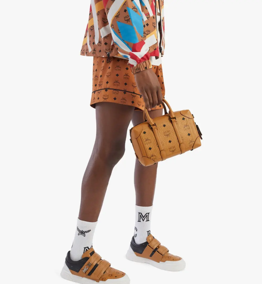 Túi MCM Small Soft Berlin Crossbody In Visetos Cognac MMRBSBF03CO001 - Ảnh 4