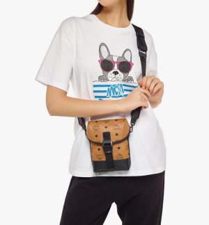 Alternative view of Túi MCM Aren N/S Crossbody in Visetos 'Cognac' MMRCATA01CO001