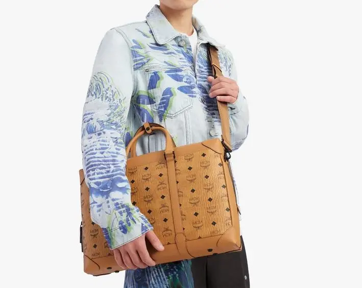 Túi MCM Large Soft Berlin Tote In Visetos Cognac MMTBSBF01CO001 - Ảnh 4